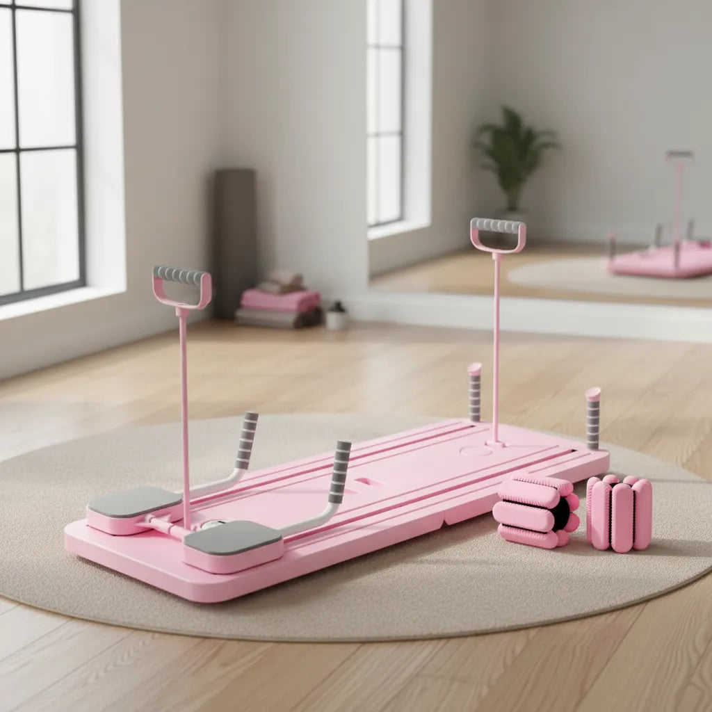 Reformer Plegable Rosa + Tobilleras