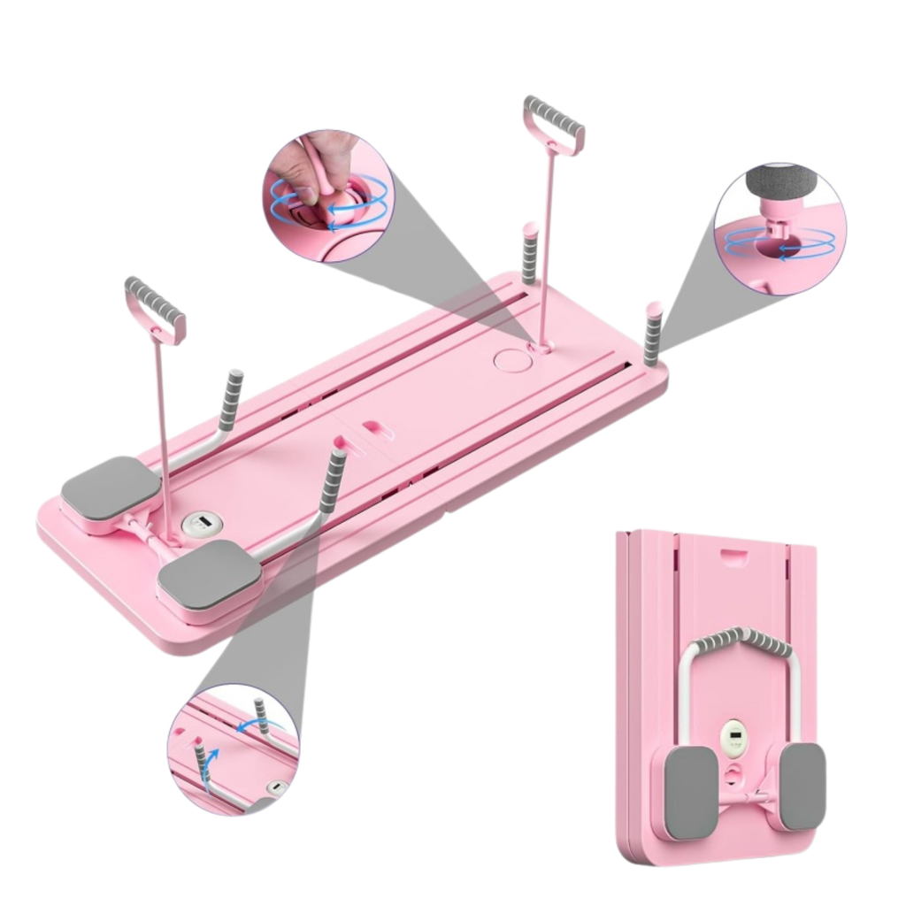 Reformer Plegable Rosa + Tobilleras